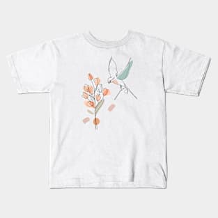 Bird and roses drawing Kids T-Shirt